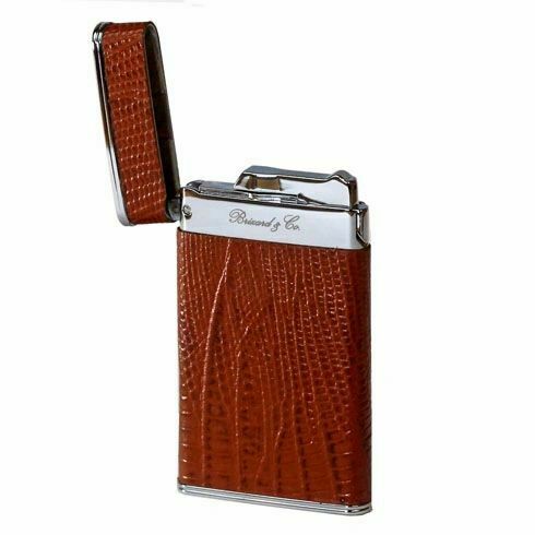 Brizard and Co. - The "Sottile" Lighter - Lizard Pattern Havana