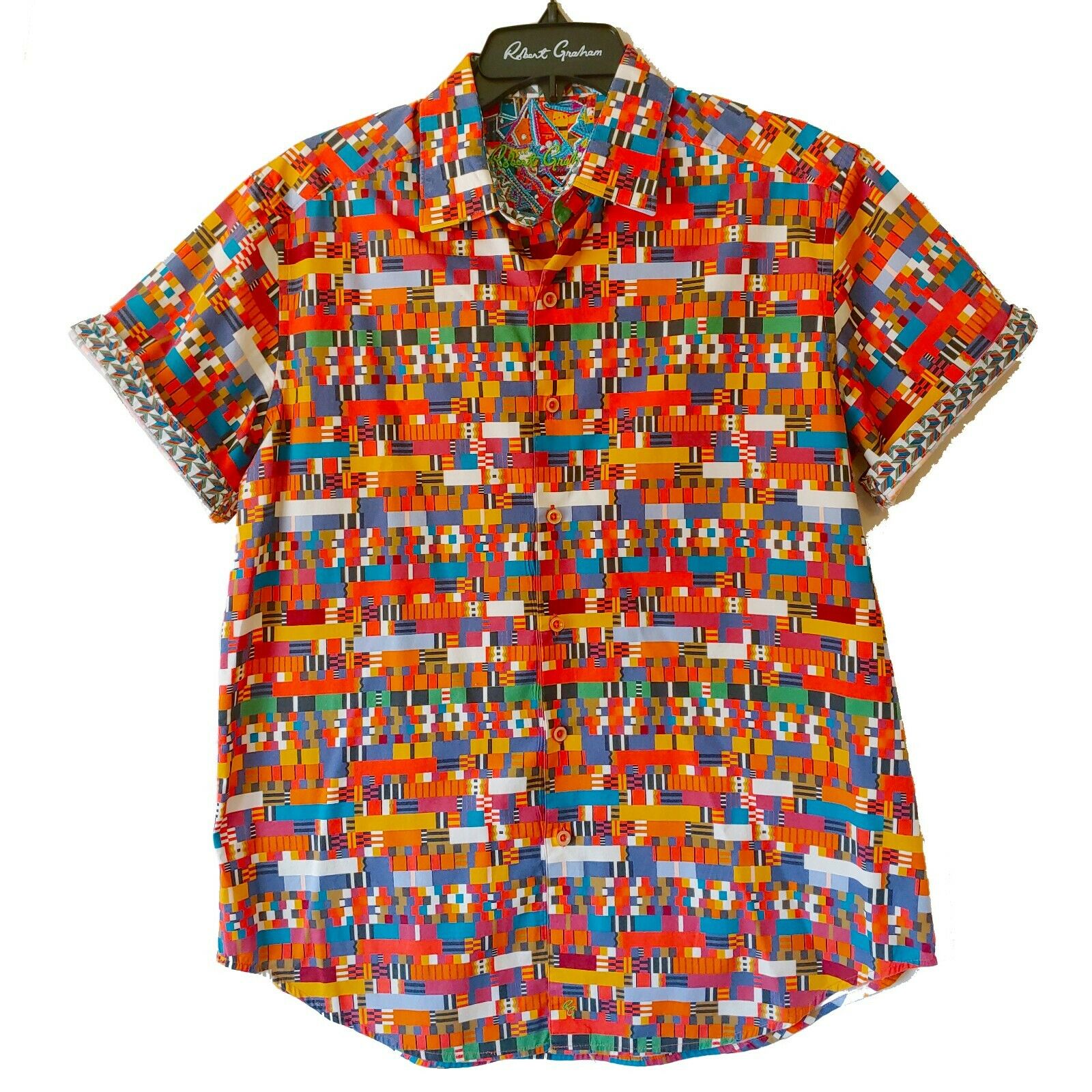 Robert Graham Tribal Short Sleeve Printed Sport Shirt Classic Fit