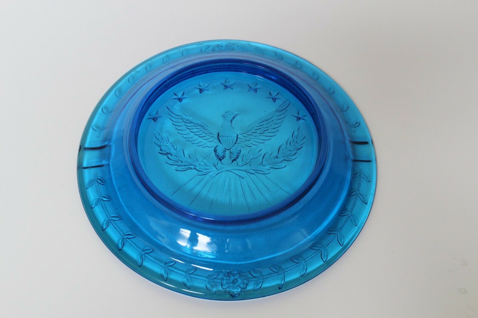 Blue Glass Ashtray