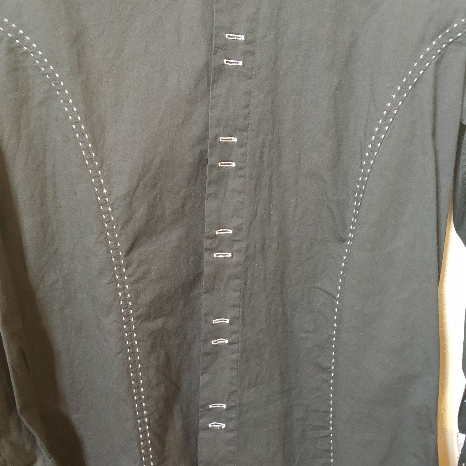 BC Men | Black Long sleeve Button down Casual Shirt | Medium