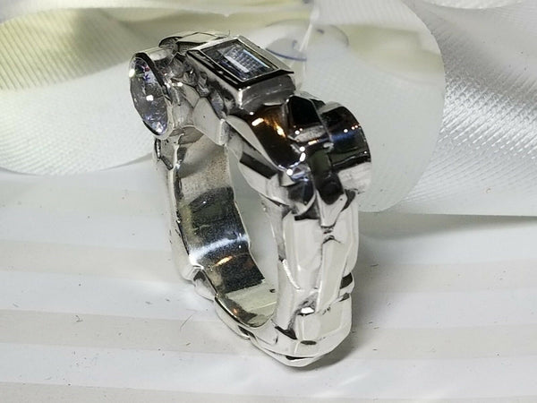 Custom designed "Rock" Solid Silver Ring