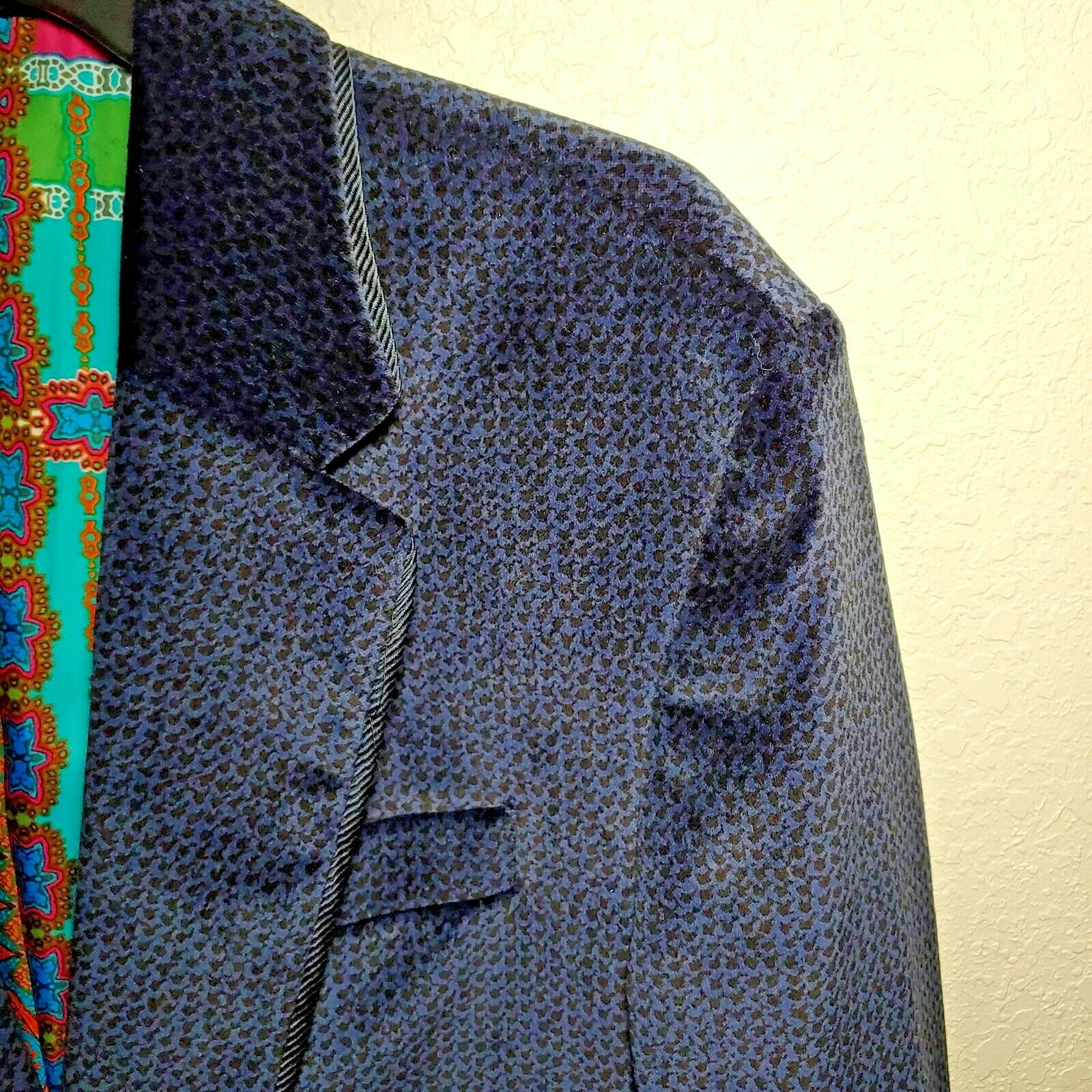 Robert Graham - Classic Fit Sport Coat Suede Jacket - Navy Blue