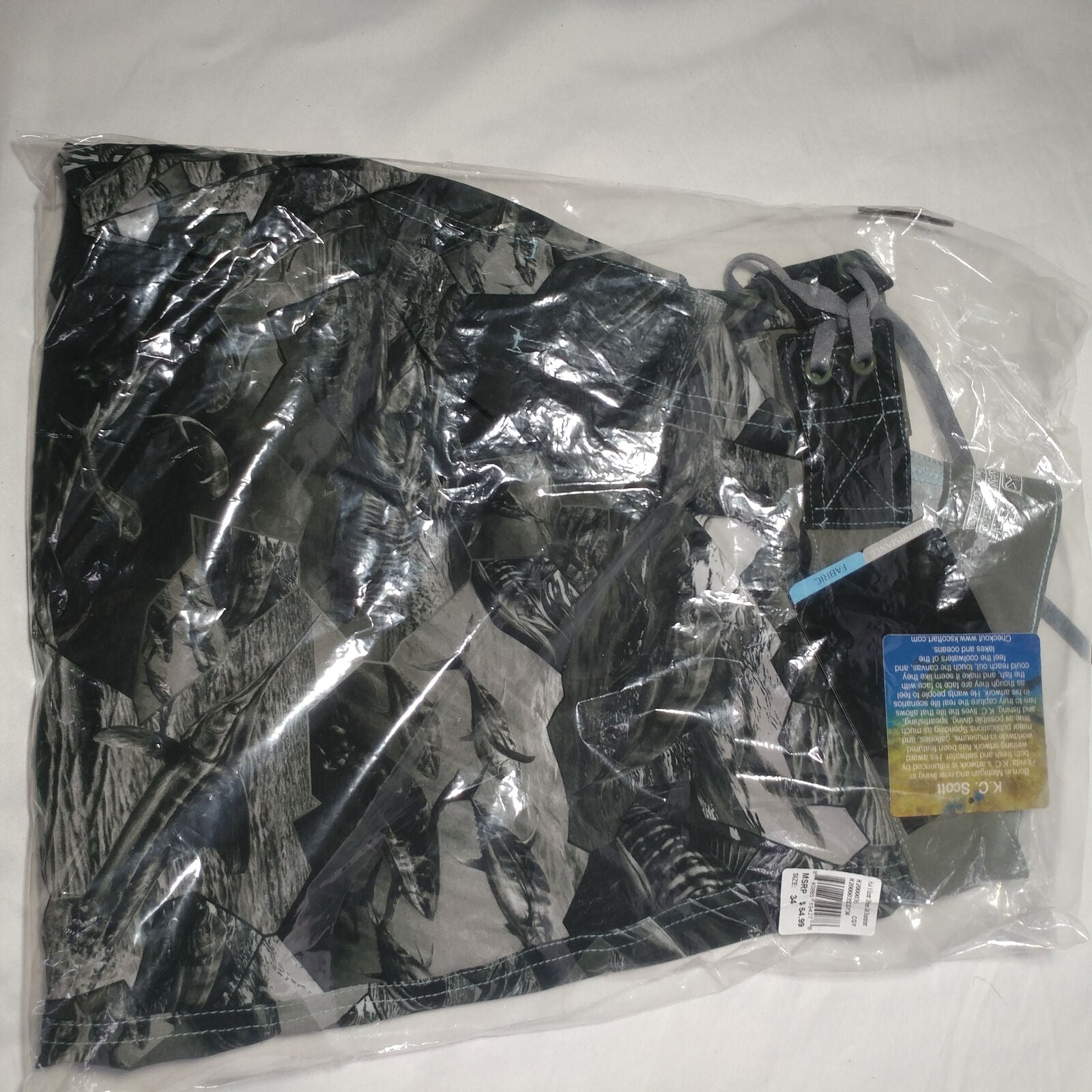HUK | KC Scott Offshore Cell Boardshorts | Style: H2000035CGY34 | NWT