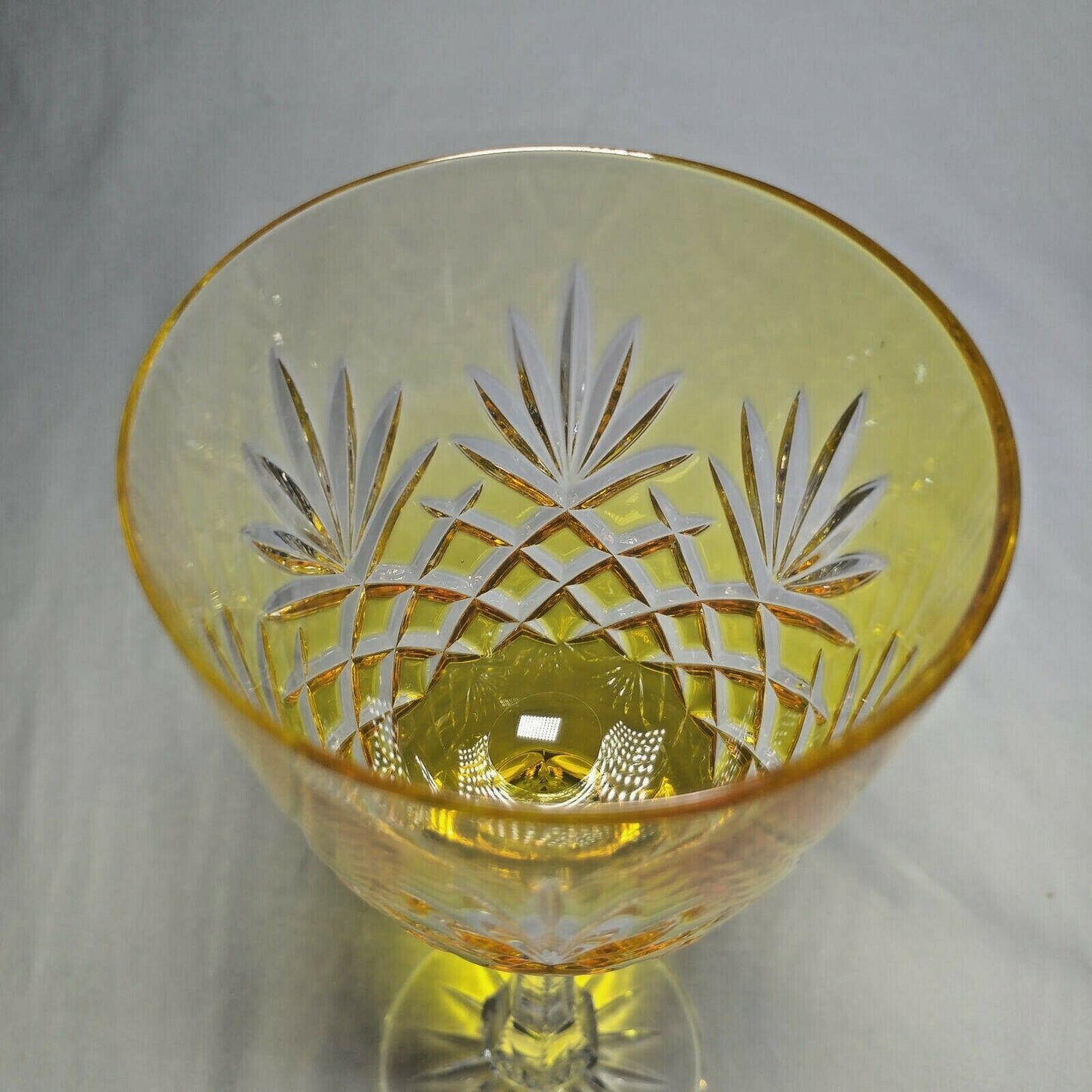 Faberge Odessa Yellow Crystal Glass
