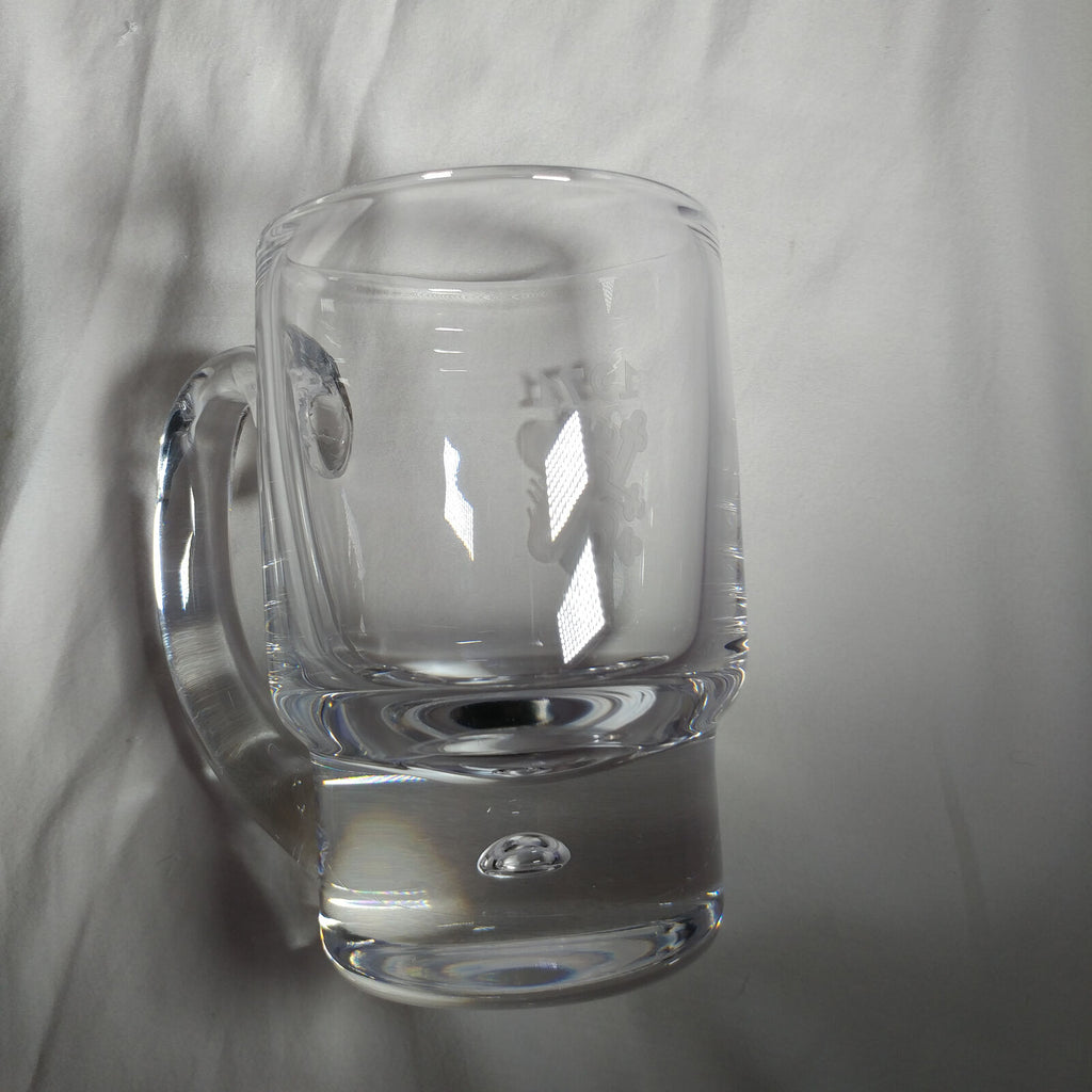 KOSTA BODA ART GLASS CRYSTAL MUG VICKE LINDSTRAND ETCHED 1971
