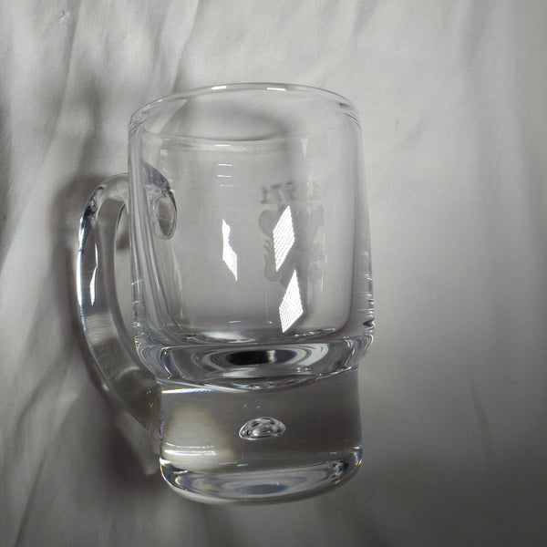 KOSTA BODA ART GLASS CRYSTAL MUG VICKE LINDSTRAND ETCHED 1971