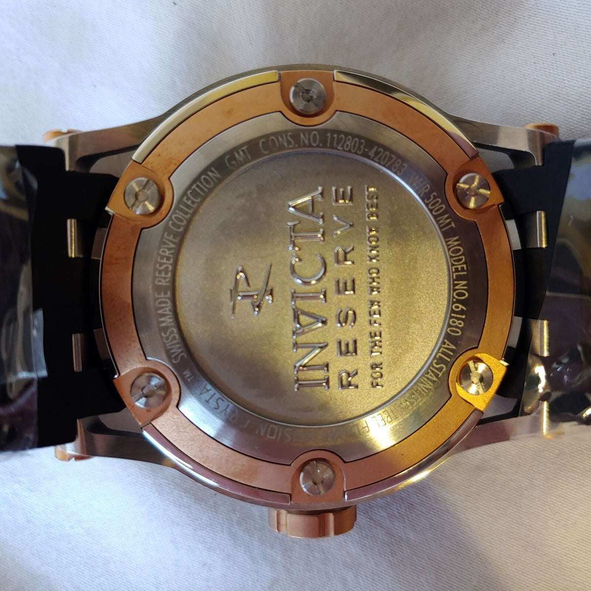 INVICTA SUBAQUA QUARTZ WATCH - ROSE GOLD CASE BLACK TONE STAINLESS STEEL