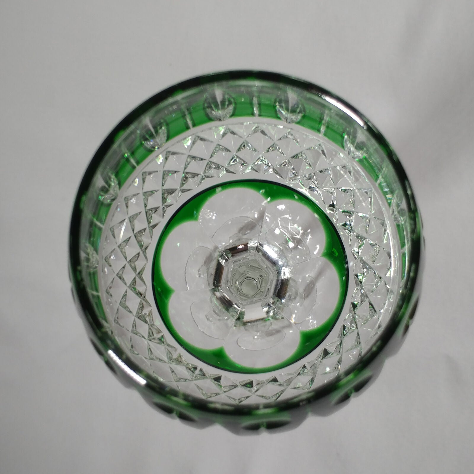 FABERGE XENIA IMPERIAL EMERALD GREEN  CRYSTAL GOBLET | SINGLE