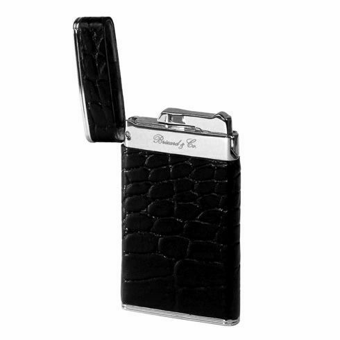 Brizard and Co. - The "Sottile" Lighter - Croco Pattern Black