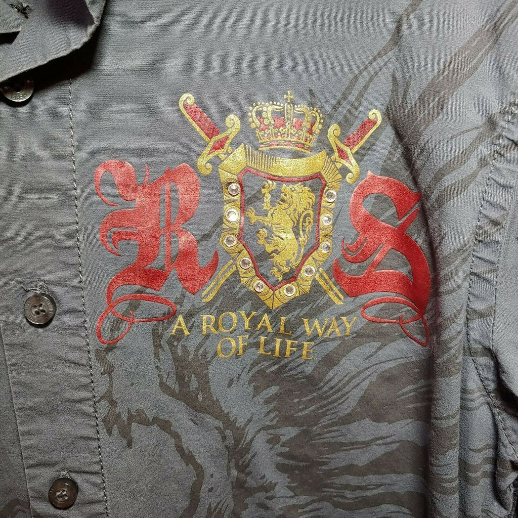 Rebel Spirit Gray  A Royal Way of Life Shirt Men's Medium