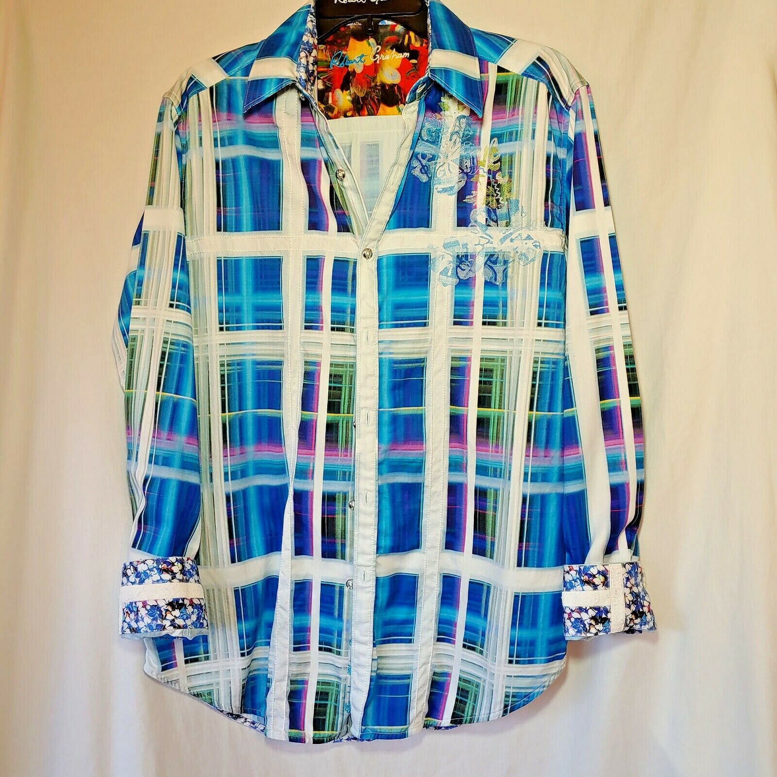 Robert Graham - Colorful Long Sleeve - Men's Medium Button Down Classic Fit