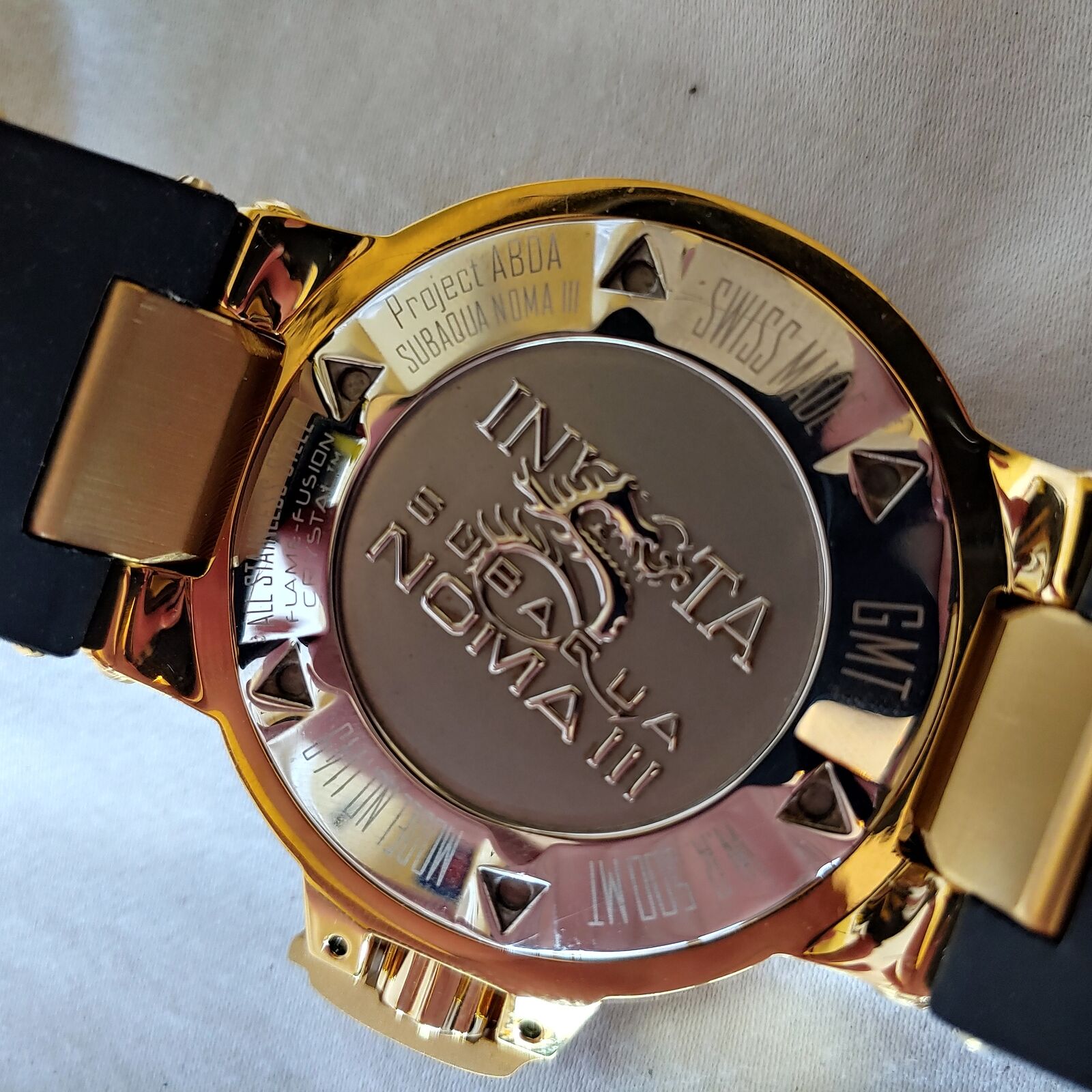 INVICTA SUBAQUA NOMA III MENS QUARTZ 50MM BLACK CASE STAINLESS STEEL DIAL