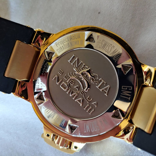 INVICTA SUBAQUA NOMA III MENS QUARTZ 50MM BLACK CASE STAINLESS STEEL DIAL