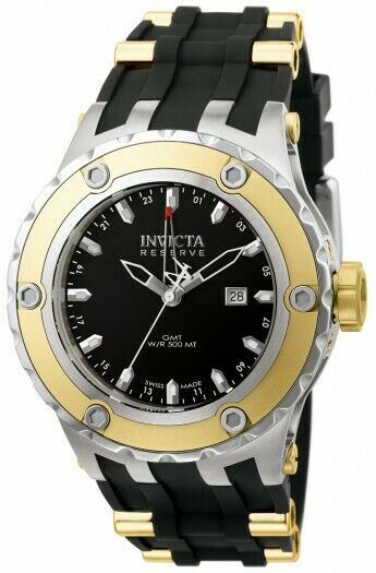 INVICTA SUBAQUA QUARTZ WATCH  6178- GOLD CASE WITH BLACK TONE RUBBER BAND