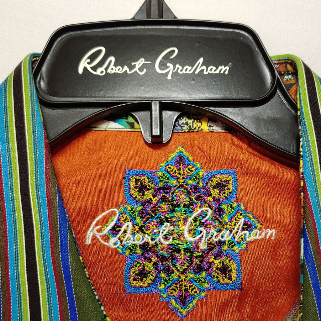 Robert Graham - Colorful Long Sleeve - Men's Medium Button Down Classic Fit