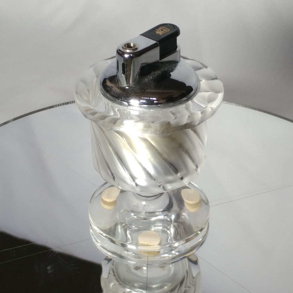 Lalique Smyrne Crystal Table Lighter