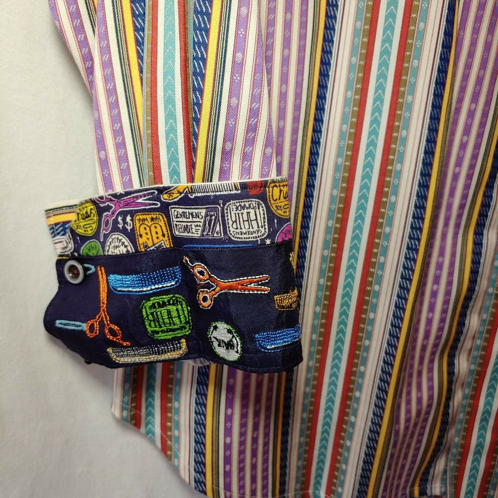 Robert Graham - Colorful Long Sleeve - Men's Medium Button Down Classic Fit