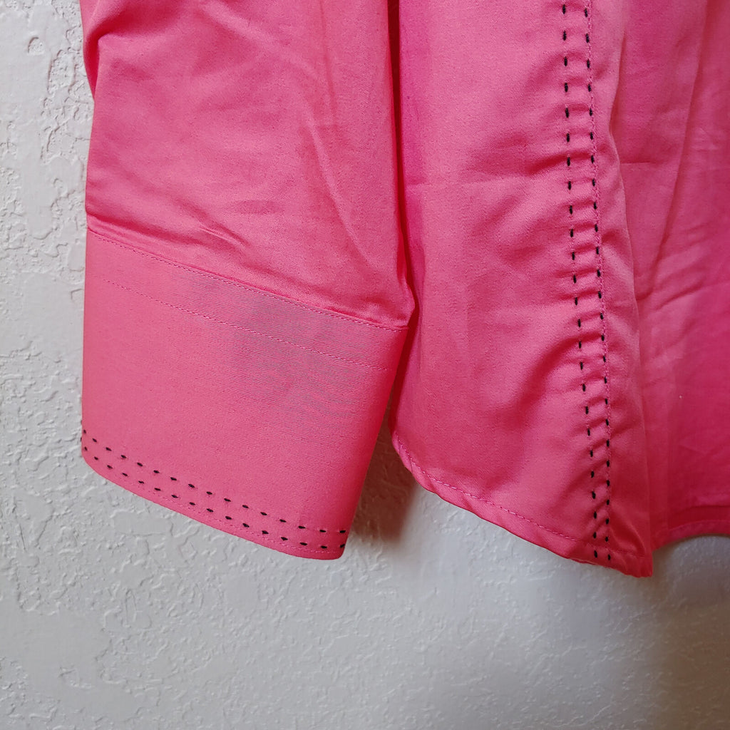 Debonair | Men's Pink Longsleeve Buttondown Casual Shirt | Sz. 3