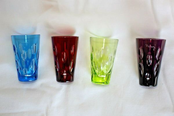 Faberge "Na Zdorovie" Bubble Vodka Shot Glasses- Set of 4 in original box