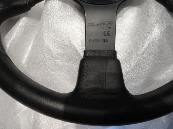 Marine Steering Wheel M521 Black Urethane Black Spoke & Billet Adaptor