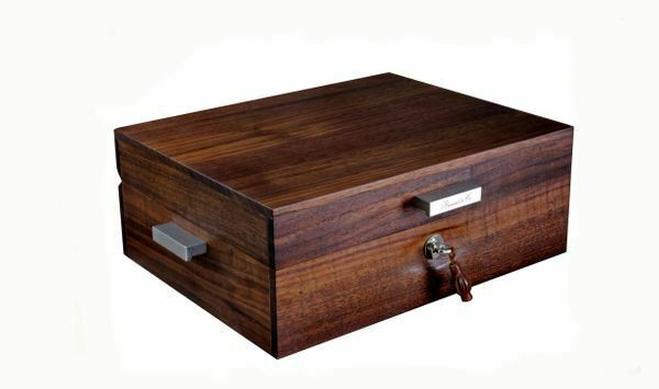 Brizard and Co. - "Organic Contempo" Cigar Humidor - Figured Walnut 30/40 Count
