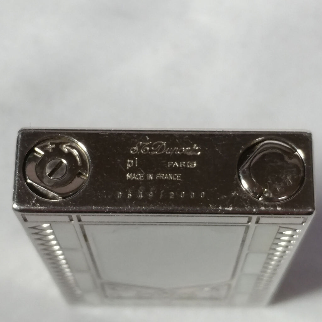 S.T. Dupont Taj Mahal Limited Edition  Platinum and Mother-of-Pearl Lighter