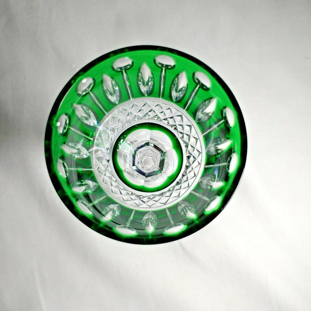 Faberge Xenia Emerald Green Crystal Glass