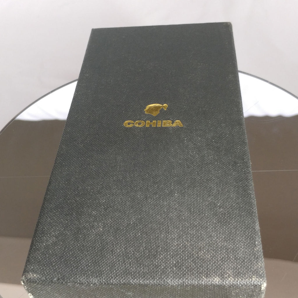 YELLOW LEATHER CIGAR CASE w/BLACK BAG | 2 CIGAR HOLDER