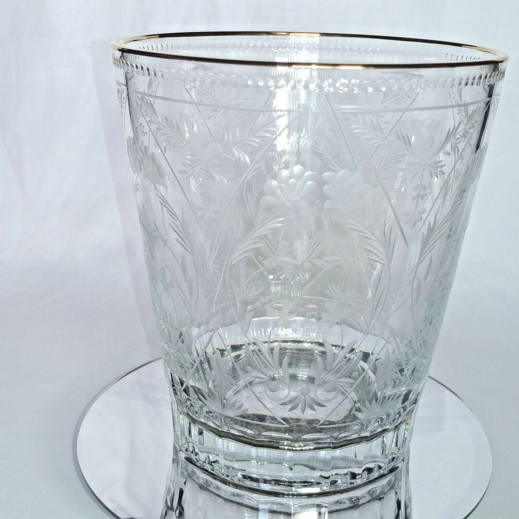 FABERGE | CRYSTAL CHAMPAGNE ICE BUCKET CHILLER | SPECIAL EDITION 22KT
