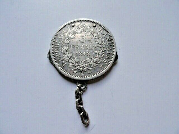 VINTAGE ELOI PERNET FRANCE 1868 SILVER COIN POCKET KNIFE