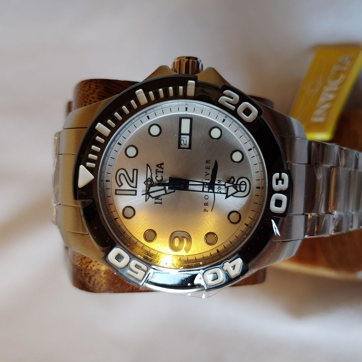 INVICTA PRO DIVER SWISS MOVEMENT QUARTZ WATCH - BLACK, STAINLESS STEEL CASE BAND