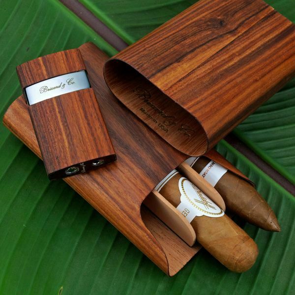 Brizard and Co. - The "Show Band" 3 Cigar Case - Rosewood