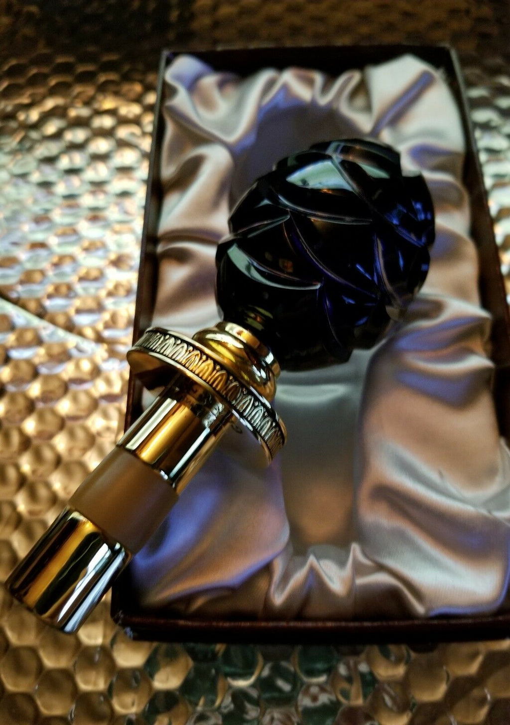 Faberge Blue Crystal Bottle Stopper