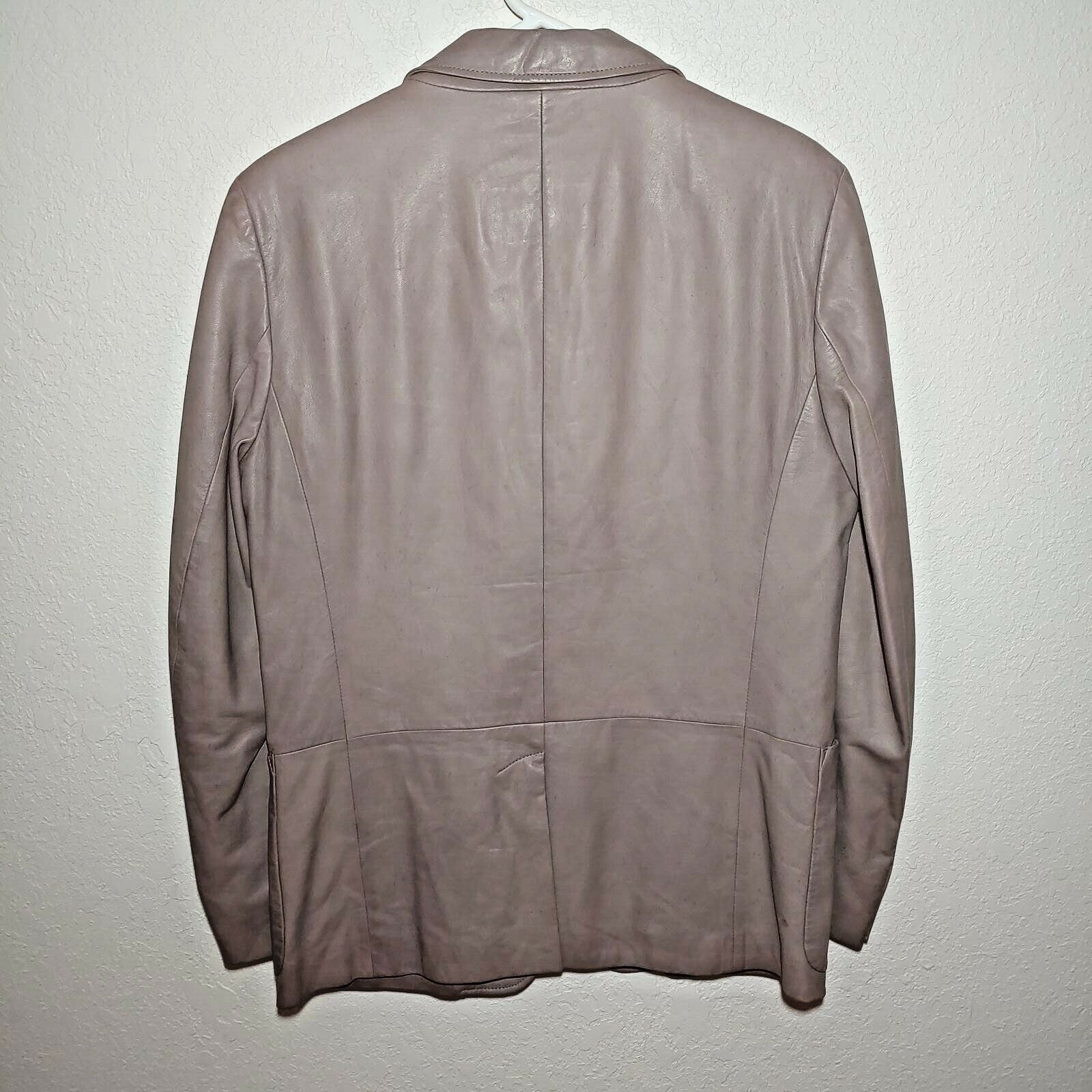 Fratelli Rossetti Men's Gray Leather Blazer/Jacket