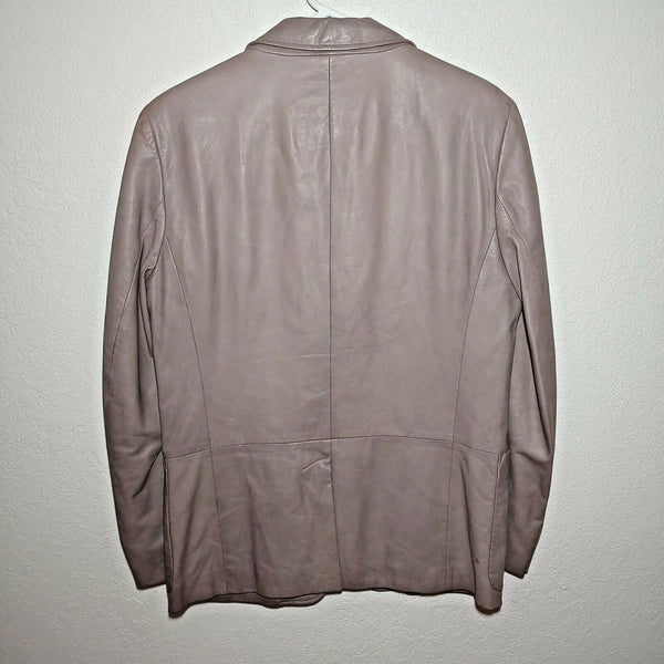 Fratelli Rossetti Men's Gray Leather Blazer/Jacket