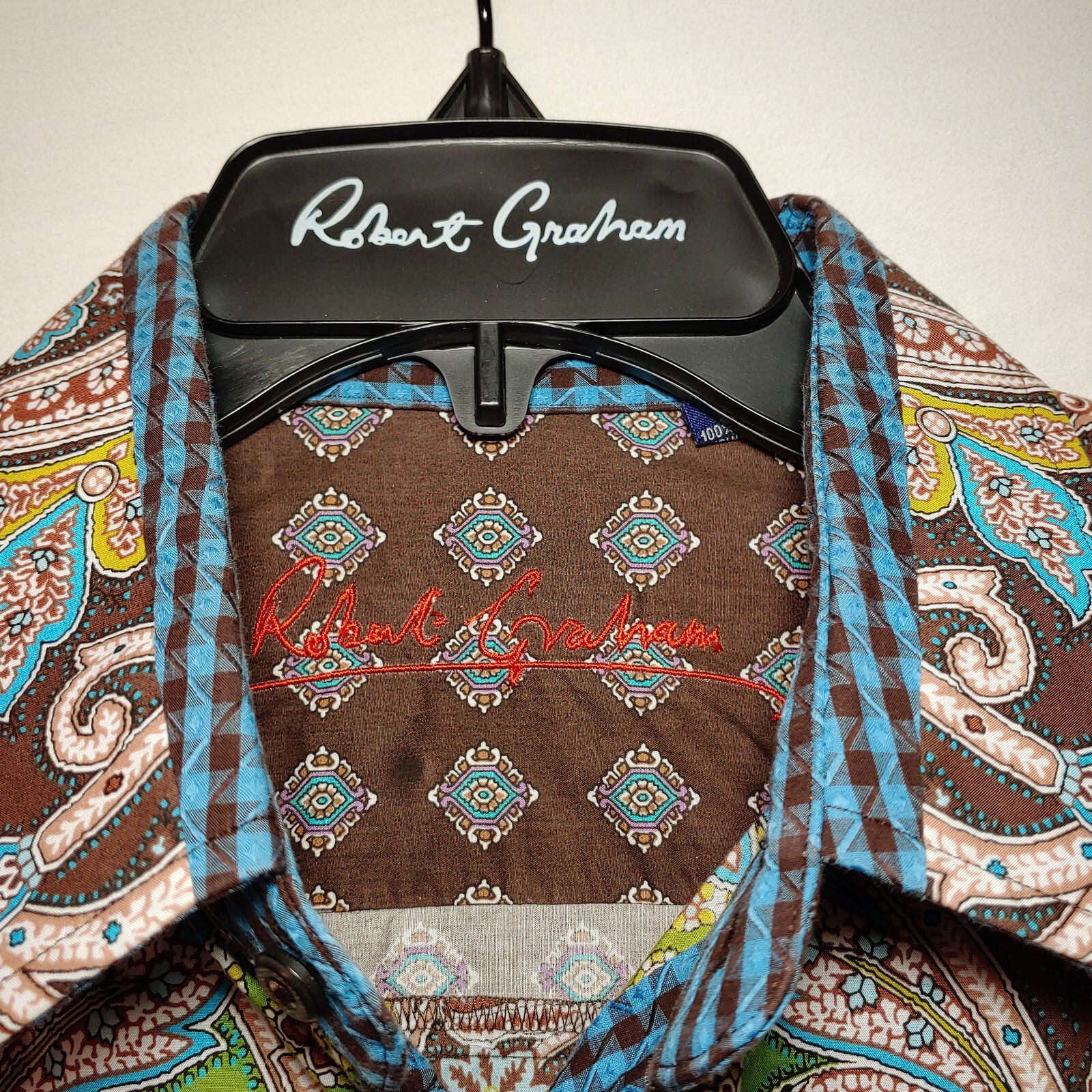 Robert Graham - Colorful Long Sleeve - Men's Medium Button Down Classic Fit