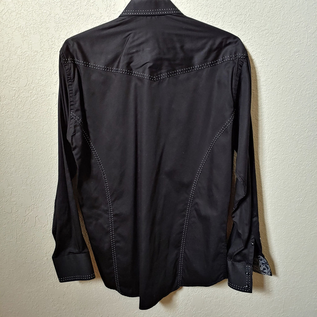 Envy Couture | Slim Fit | Black Longsleeve Buttondown Casual Shirt