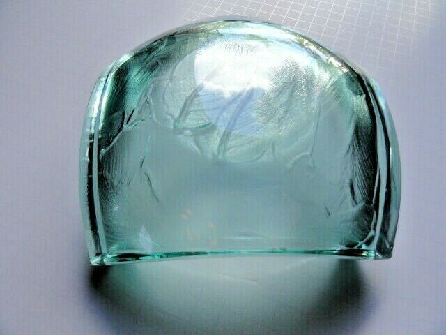 Stephen Schlanser Jade Art Glass Bowl Brush Stokes