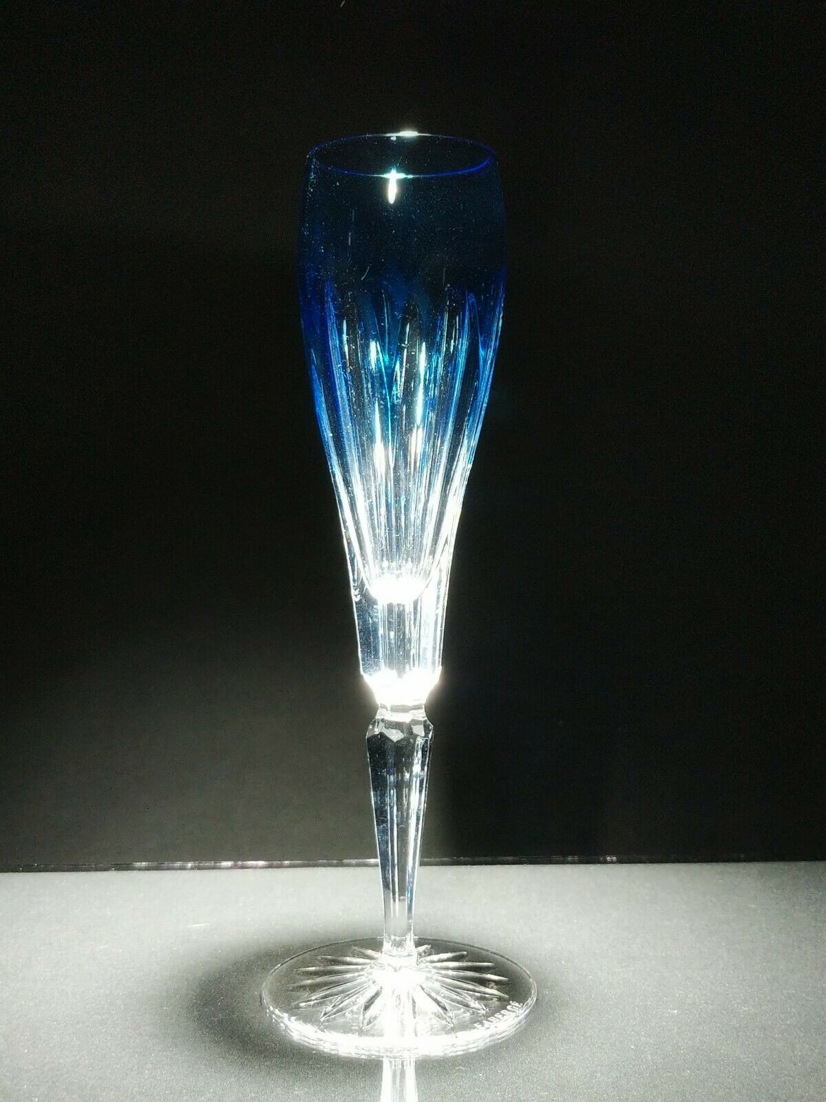 Faberge Colored Crystal Flutes in the original presentation case.
