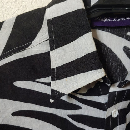 Ralph Lauren | Zebra Print Men's Long sleeve Shirt | Large