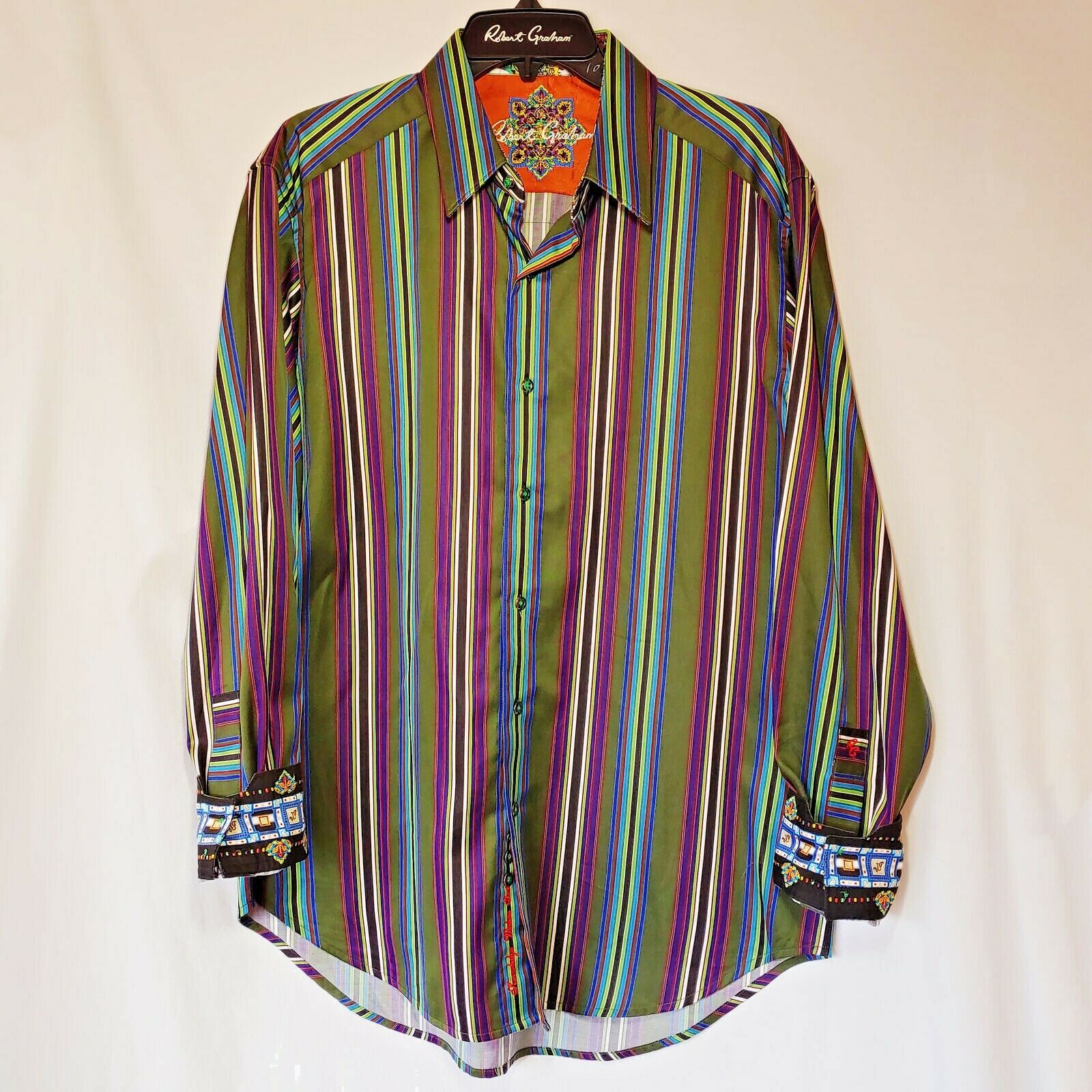 Robert Graham - Colorful Long Sleeve - Men's Medium Button Down Classic Fit