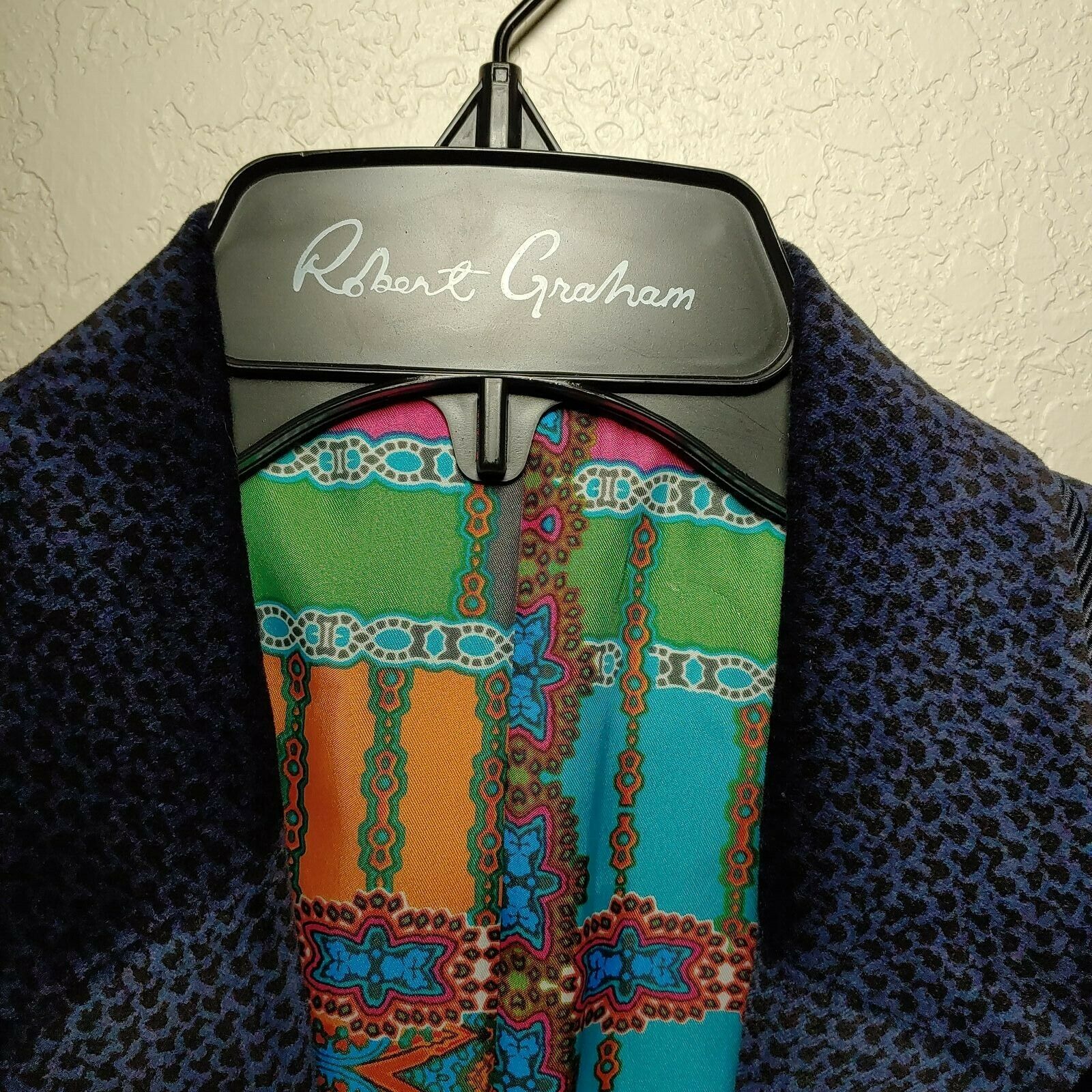 Robert Graham - Classic Fit Sport Coat Suede Jacket - Navy Blue