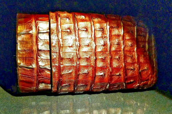 Brizard and Co Brown Croco Pattern  Case, Cutter and Lighter Combo