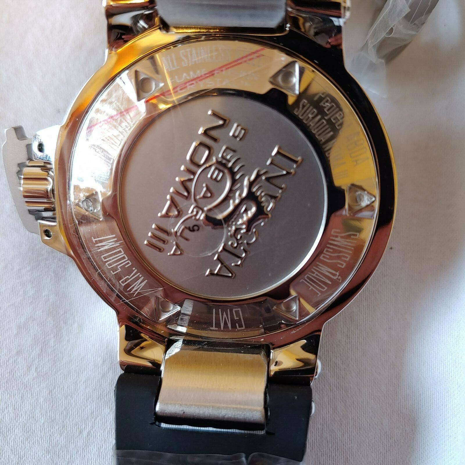 INVICTA SUBAQUA NOMA III MENS QUARTZ 50MM BLACK CASE STAINLESS STEEL DIAL