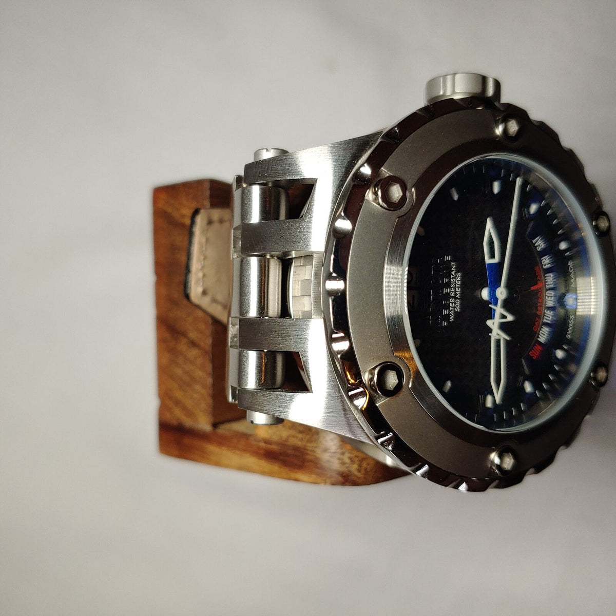 Invicta Subaqua Specialty Quartz Watch – Stainless Steel Case & Black Leather Band