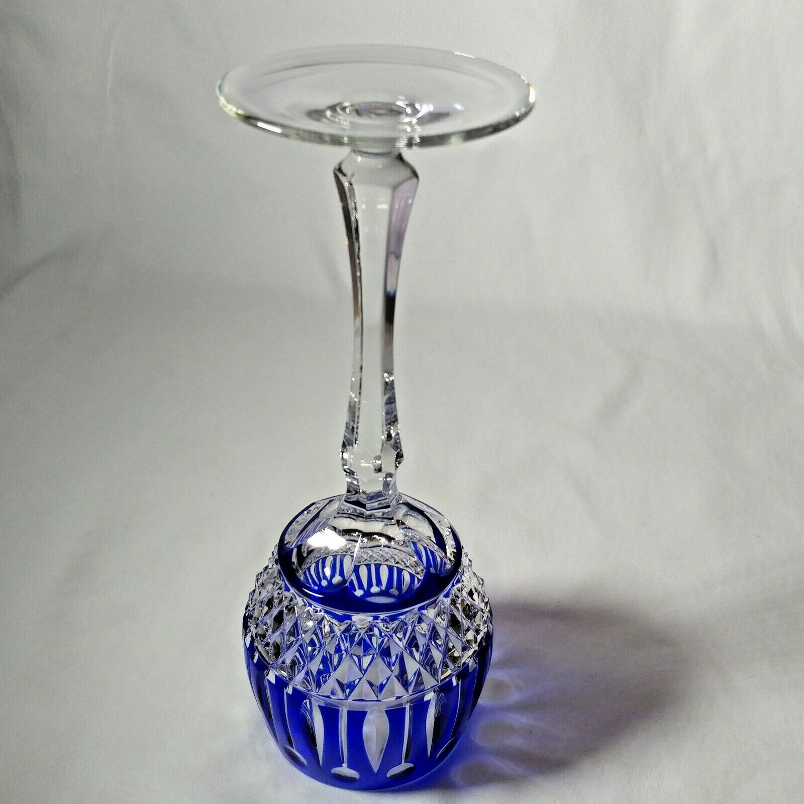 FABERGE  XENIA IMPERIAL COBALT BLUE  CRYSTAL GOBLET | SINGLE
