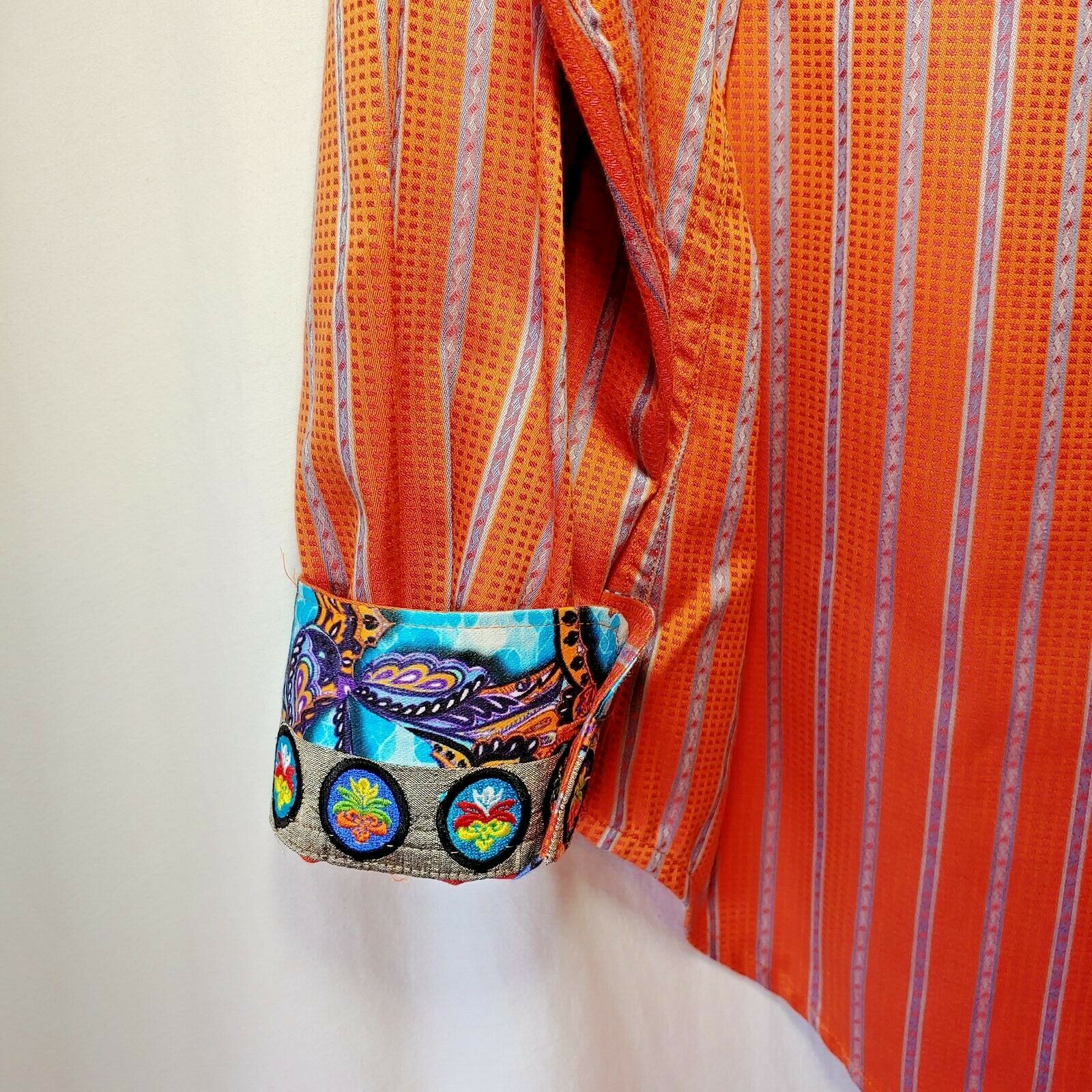 Robert Graham - Colorful Long Sleeve - Men's Medium Button Down Classic Fit