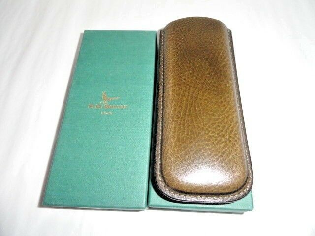 R. D. Gomez Green Leather Glasses Case
