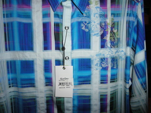 Robert graham seattle blue shirt Medium