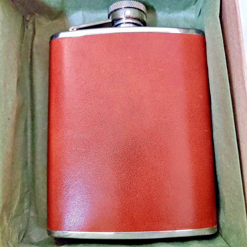 Atoll | Brown Leather | 6 oz. Flask